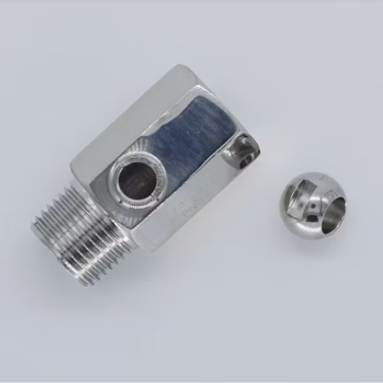 Sanitär-Mini-Kugelhahn aus Edelstahl Pn63, weiblich, männlich